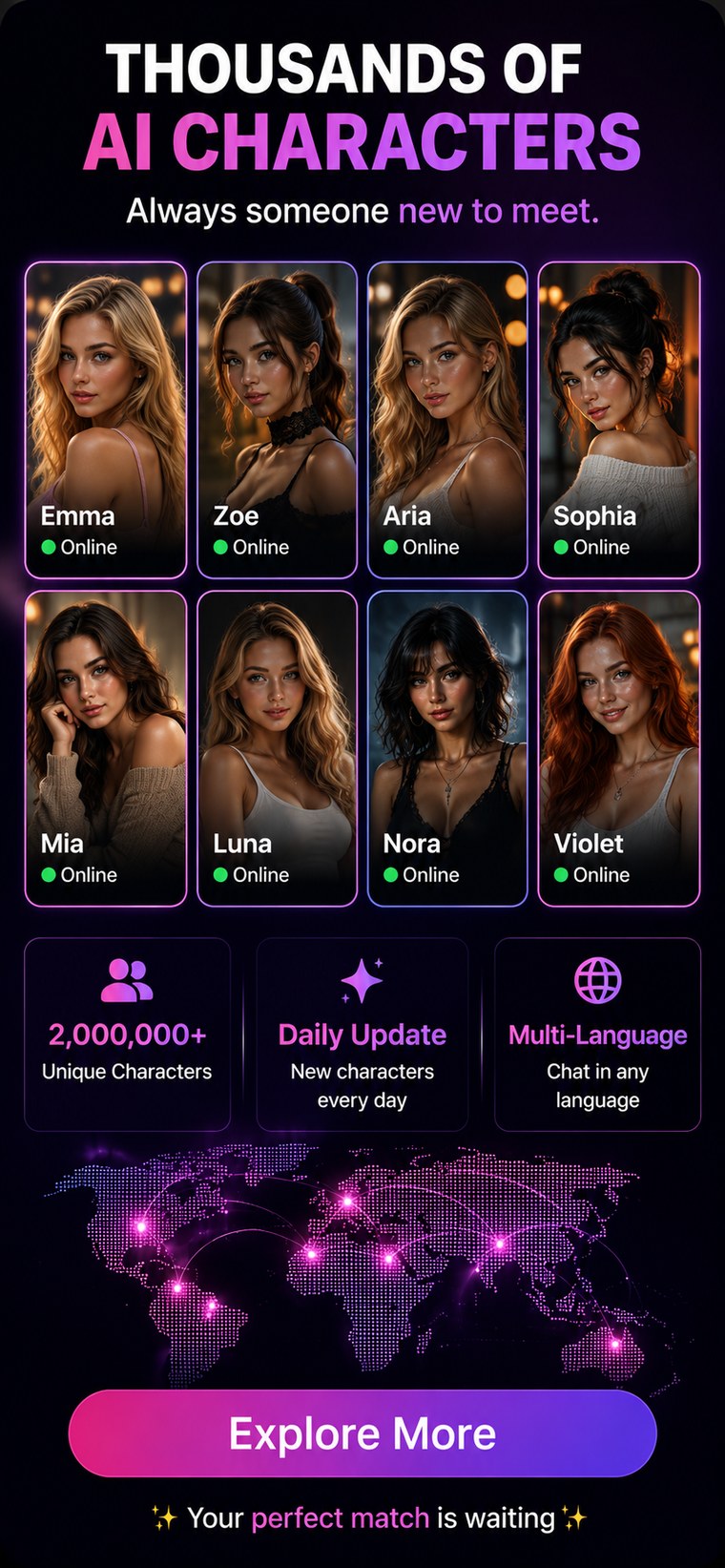Thousands of AI characters