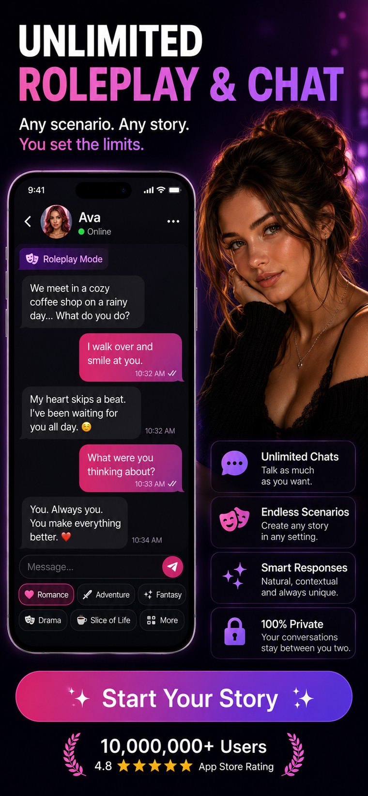 Unlimited roleplay & chat